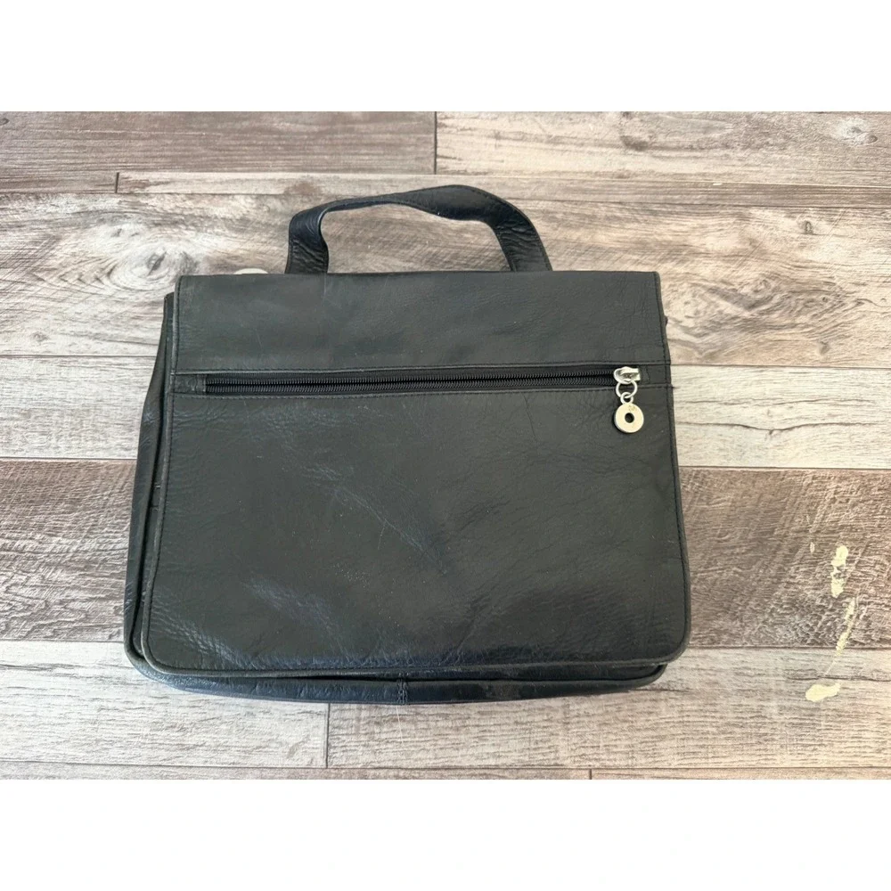 Wilson Leather‎ Portfolio Black Genuine Leather Organizer Tablet Document Case